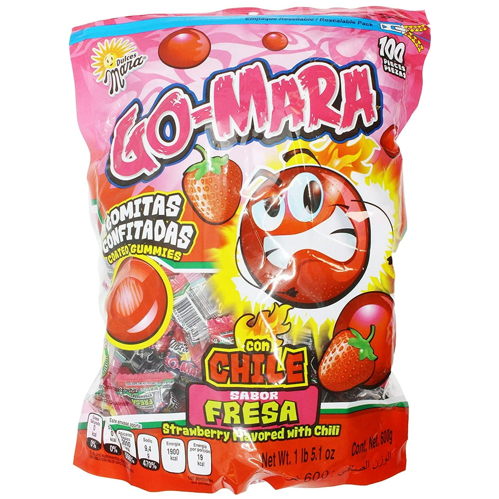 Dulces Mara GoMara Fresa Strawberry Flavor Mexican Candy (1 x 1 lb. 5.