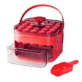 thumbnail image 2 of Easy Press Ice Maker, Ice Mould, Press Ice Trays for Freezing Steps with Bin and Scoop | Portable with Handle, Easy Release without Cool Cube Maker for Cocktail, Whisky(Red), 2 of 4