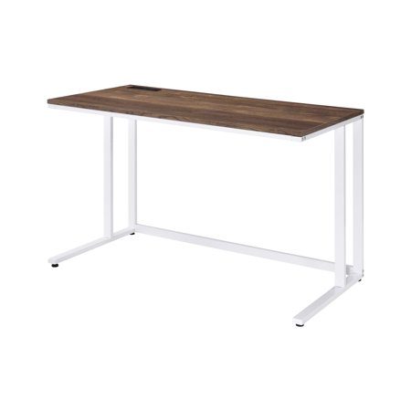 UPC: 0840412293610 | ACME Tyrese Built-in USB Port Writing Desk in Walnut and White