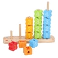 thumbnail image 4 of Rompecabezas de formas matemáticas, rompecabezas de números de madera, juguetes educativos Montessori, juguetes apilables de madera de grado profesional, 4 of 14