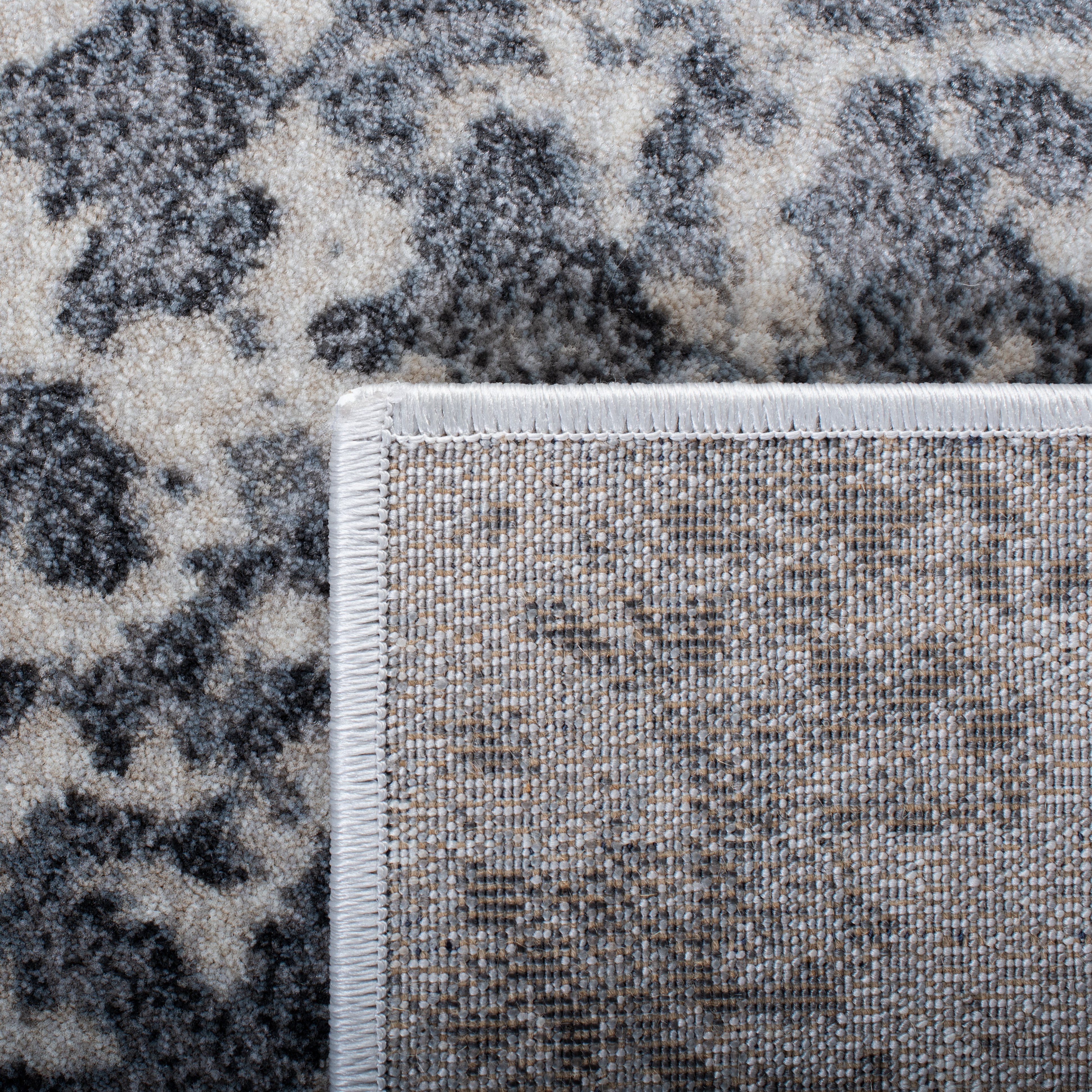 SAFAVIEH Carnegie Jaye Modern Area Rug, Ivory/Gray, 9' x 12'