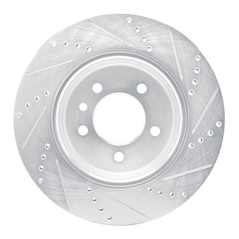 Dynamic Friction Company 631-11037L DFC Brake Rotor - Drilled And Slotted - Silver