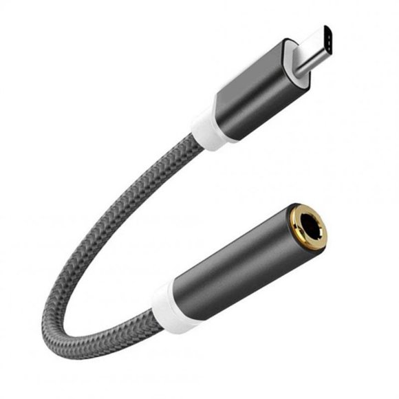 Type C To 3.5mm Jack Earphone Audio Adapter Aux Cable Usb C Male To 3.5 Female Audio Aux Converter Charger Cable black
