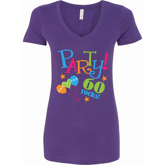 Inktastic 60th Birthday Party Women's V-Neck T-Shirt