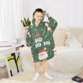 thumbnail image 6 of FORMRS Wearable Blanket Hoodie with Sleeves for Kids Cozy Flannel Sweatshirt, Christmas Santa, 6 of 7