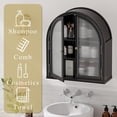 thumbnail image 6 of ANHDAH Arched Wall Cabinet Over Toilet, 2-Door Modern Medicine Storage with 2 Shelves. Space-Saving Mounted Organizer for Bathroom Towels & Cosmetics., 6 of 7