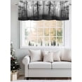 thumbnail image 5 of Thanksgiving Fall Valances for Windows Retro Black Maple Leaf Farmhouse Rod Pocket Curtains Valance Short Window Treatment Drapes for Living Room, Bedroom Bathroom 42"&nbsp;W x 18" L, 5 of 5