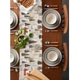 thumbnail image 2 of Ldtrchee Brown Christmas Table Runner 72 Inches, Watercolor Tree Xmas Snowflake Bed Runner Dresser Scarves Tabletop for Indoor Outdoor Parties/Ceremony/Banquet, 13" x 72", 2 of 8