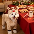 thumbnail image 5 of Cififendec Christmas Reindeer Pet Costume Onesie, 13.7", Soft Warm Hooded Animal Outfit for Xmas Cat Dog Holiday Dressing Up Styling, 5 of 7