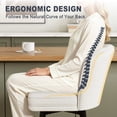 thumbnail image 5 of MultiHaven 26'' Bar Stools Set of 2,Swivel Counter Height Bar Stool with Shell-Inspired Back,Fabric Kitchen Island Chairs for Bar,Cafe - Beige, 5 of 9