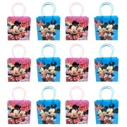 Mickey Mouse & Minnie 12 Authentic Licensed Party Favor Reusable Medium Goodie Gift Bags 6"