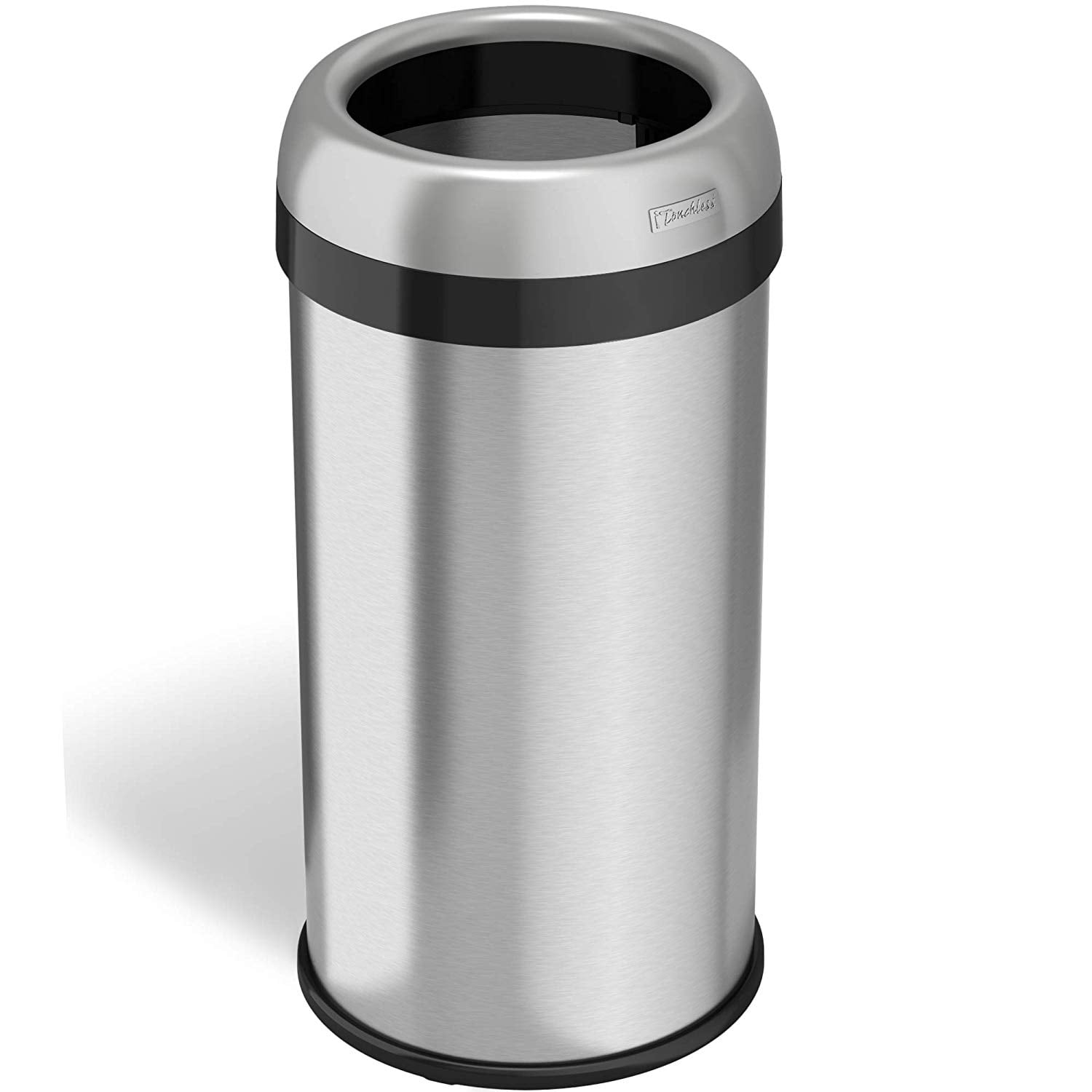 iTouchless 16 Gallon Deodorizer Open Top Garbage Trash Can Bin ...