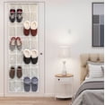 thumbnail image 2 of Simple Houseware 24 bolsillos - Organizador de zapatos para colgar sobre la puerta, transparente como el cristal, gris (64'' x 19''), 2 of 5