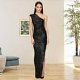 thumbnail image 2 of Womens Dresses 2024 Summer Sleeveless Off Shoulder Sequin Dress Slit Slim Long Dress, 2 of 5