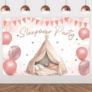 Sleepover Party Decorations for Girls Women Teens Adults, Hot Pink Balloon  Garland Kit, Sleepover Backdrop Star Foil Balloons for Pajama Slumber Ladies  Night Party Supplies 