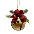 thumbnail image 2 of Metal Home Decoration, Gold Metal Christmas Jingle Bells 8 Inch Large Sleigh Bells Decoration For Tree Door Wreath Holiday Ornament Indoor, 2 of 7