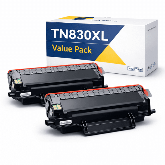TN830XL Toner Cartridge Black High Yield Replacement for Brother tn830 HL L2460DW L2405W L2400D L2480DW DCP-L2640DW MFC-L2820DW Laser Printer(2 Pack)