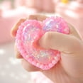 thumbnail image 6 of Sequined Heart Squishy Anxiety Relief Toy, Sparkle Filled Sensory Squeeze Fidget Toy, Portable Calming Hand Toy for Teens Adults School Travel Daily Relaxation, 6 of 6