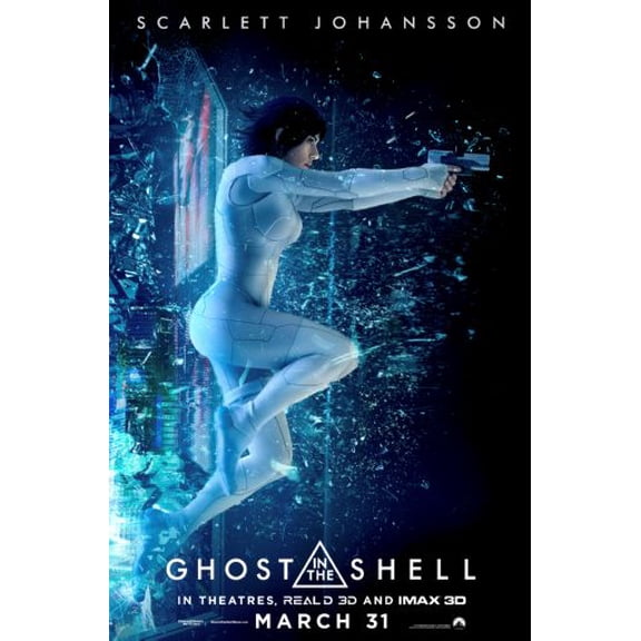 Ghost In The Shell Movie Poster Wall Decor Art Art Poster 24x36 Multi-Color Square Adults Poster Time
