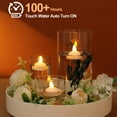thumbnail image 2 of HIDAWN 12 Pack Waterproof Flameless Floating Tealights, Water Activated LED Fake Tealights Candle, Battery Operated Floating Tea Lights Candles-Warm Yellow, 2 of 9