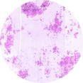 thumbnail image 1 of Ahgly Company Indoor Round Abstract Purple Modern Area Rugs, 4' Round, 1 of 4