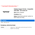 thumbnail image 2 of Radiator Support Tie Bar - Compatible with 2008 - 2014 Scion xD 2009 2010 2011 2012 2013, 2 of 2