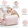thumbnail image 3 of Bolso cosmético pequeño, bolso cosmético elegante y espacioso de la PU, bolso cosmético impermeablerosa, 3 of 5