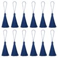 thumbnail image 1 of Marcapáginas Borlas Unique Bargains 12uds 6.5' Sedoso suave Mini borla con Lazos para Llavero Graduación Hecho a Mano bricolaje accesorio Azul Oscuro, 1 of 5