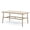 Brown, variant on HAPPATIO Patio Table for 6, Large Modern Rectangle Outdoor Dining Table with Umbrella Hole and Adjustable Feet, All Weather Aluminum Patio Table for Garden, Backyard and Poolside, Brown