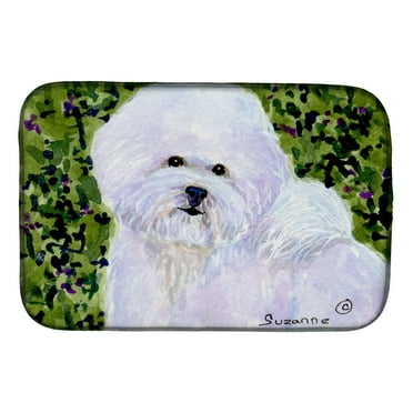 Carolines Treasures SS8817DDM Bichon Frise Dish Drying Mat 14 x 21" multicolor