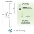 thumbnail image 4 of Kira Home Duo 14" Modern Wall Sconce with Frosted Glass Cylinder Shades, Linear 2-Light Wall Light, Warm Brass Finish, 4 of 8