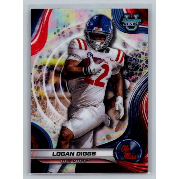 Collectible 2024 Bowman's Best U Logan Diggs #20 Refractor Football Card