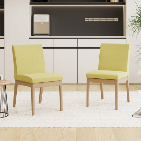 green fabric dining chairs with product
