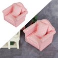 thumbnail image 3 of Sofá individual perfecl tapizado rosa para casa de muñecas 1:12, 3 of 8