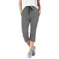 thumbnail image 2 of Capri Pants for Women Spring Summer Casual Lightweight Elastic Waist Capri Sweatpants with Pockets, 2 of 6