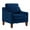 Navy, variant on Hassch Black Velvet Upholstered Single Sofa Chair, Modern Accent Armchair with Scooped Armrests and Solid Wooden Legs, Cozy Comfy Seat for Bedroom, Living Room, Reading Corner