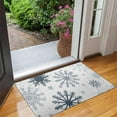 thumbnail image 2 of Blue Christmas Snowflake Pattern Door Rugs,Washable Non Slip Door Mats Indoor,Decorative Door Mats,Entry Mat Indoor for Entrance,Bedroom,Kitchen,Bathroom,17"x30", 2 of 6