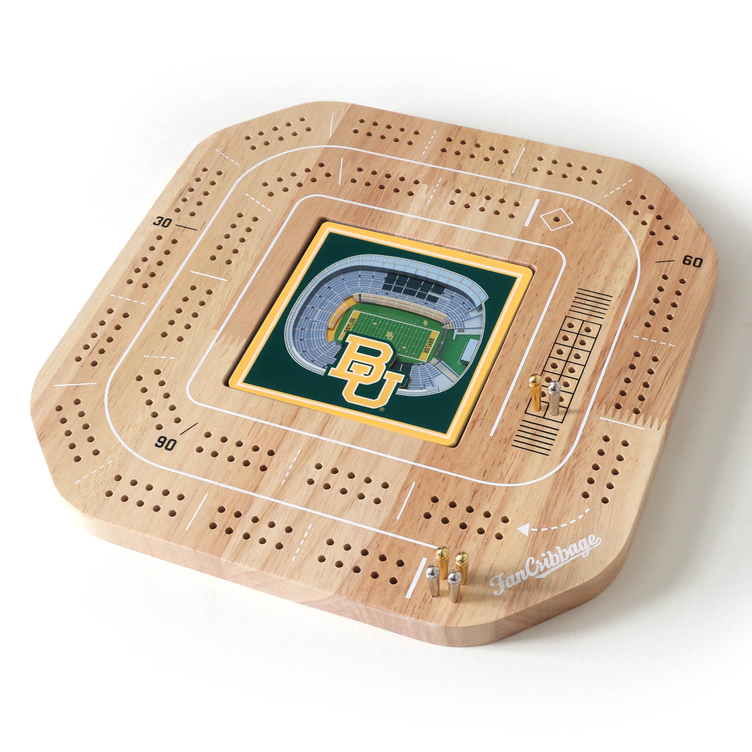 YouTheFan NCAA Baylor Bears Stadiumview Cribbage