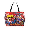 thumbnail image 1 of Goofa Mario Pattern Large Capacity Beach Travel Bag – Waterproof Tote with Multiple Pockets,Nylon Handles, Ideal for Beach, Travel, Pool, and Gym, 1 of 7