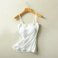thumbnail image 6 of Baberdicy Camisole Top Clearance！Women's Solid Color Bust Flat Collar with Chest Pad Without Wearing Bra One Tank Top Sling Women Basic Long Tanks White, 6 of 6