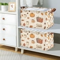 thumbnail image 2 of Yayeee Foldable Storage Basket for Shelves with Handles Waterproof Cloth Bins, Fall Beige Pumpkin, 2 of 7