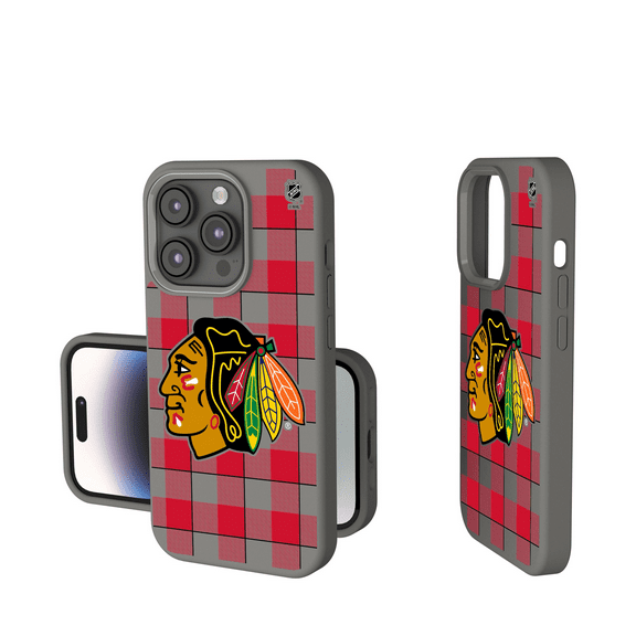 Keyscaper Chicago Blackhawks Plaid Soft Touch iPhone Case