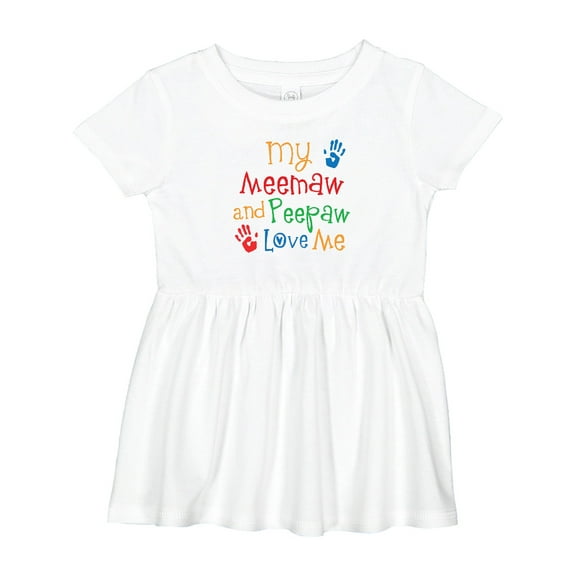 Inktastic Meemaw and Peepaw Love Me Girls Baby Dress