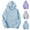 Light Blue, variant on Cmfcve Women's Solid Color Sweatshirts Long Sleeve Crew neck Casual Athletic Hoodies Loose Fit Soft Pocket Hooded Sweatshirt