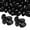 Black, variant on Dualoai 100Pcs Oval Wood Beads DIY Jewelry Making Anklets Macrame Spacer Loose Beads Brown