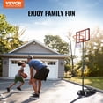 thumbnail image 2 of VEVOR Basketball Hoop, 5-7 ft Adjustable Height Portable Backboard System, 28 inch Basketball Hoop & Goal, Kids & Adults Basketball Set with Wheels, Stand, and Fillable Base, 2 of 9
