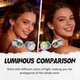 thumbnail image 3 of Fashion Led Earring Glowing Crystal Stainless Ear Drop Light Up Ear Stud Party Luminous Neon Men Women Couple Jewelry Gift Green, 3 of 8