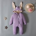 thumbnail image 2 of ZTKWD Easter Baby Clothes Baby Girl Boy Bodysuit Easter Outfit Romper Onesie Jumpsuit with Bunny Hat 0-18M, 2 of 9