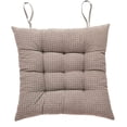 thumbnail image 1 of Nvzi Seat Cushion Dining Chair Pads with Ties, Square Non-Slip Thicken Light Brown 18x18, 1 of 5