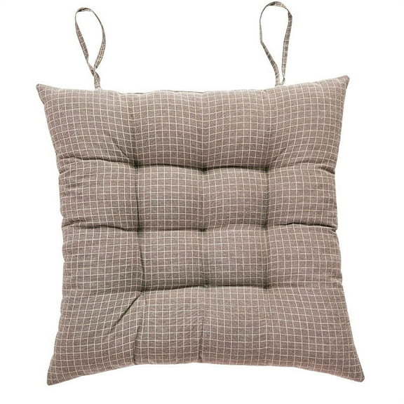 XmhyTop Non-Slip Thicken Square Dining Chair Seat Cushions, Pads with Ties for Dining Use Light Brown 16"x16"